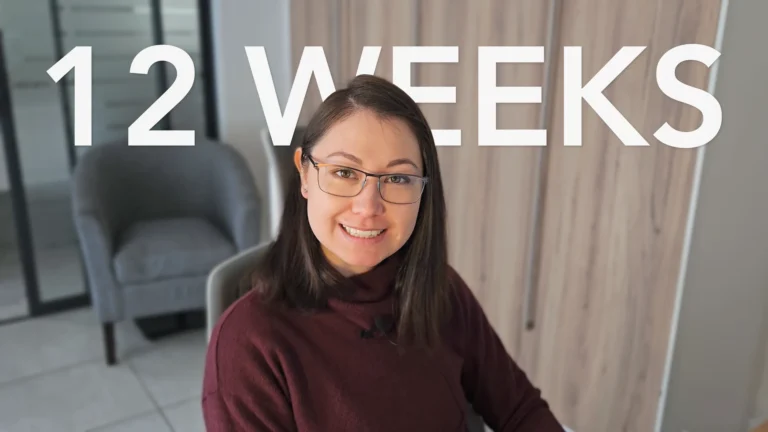 YouTube thumbnail of Michél Lipan smiling at camera, with bold overlay text “12 Weeks”.